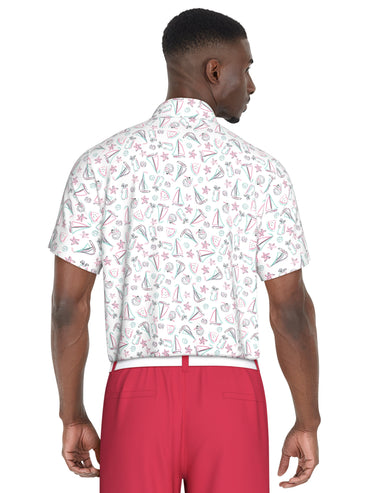 Men's Vacation Print Performance Golf Polo