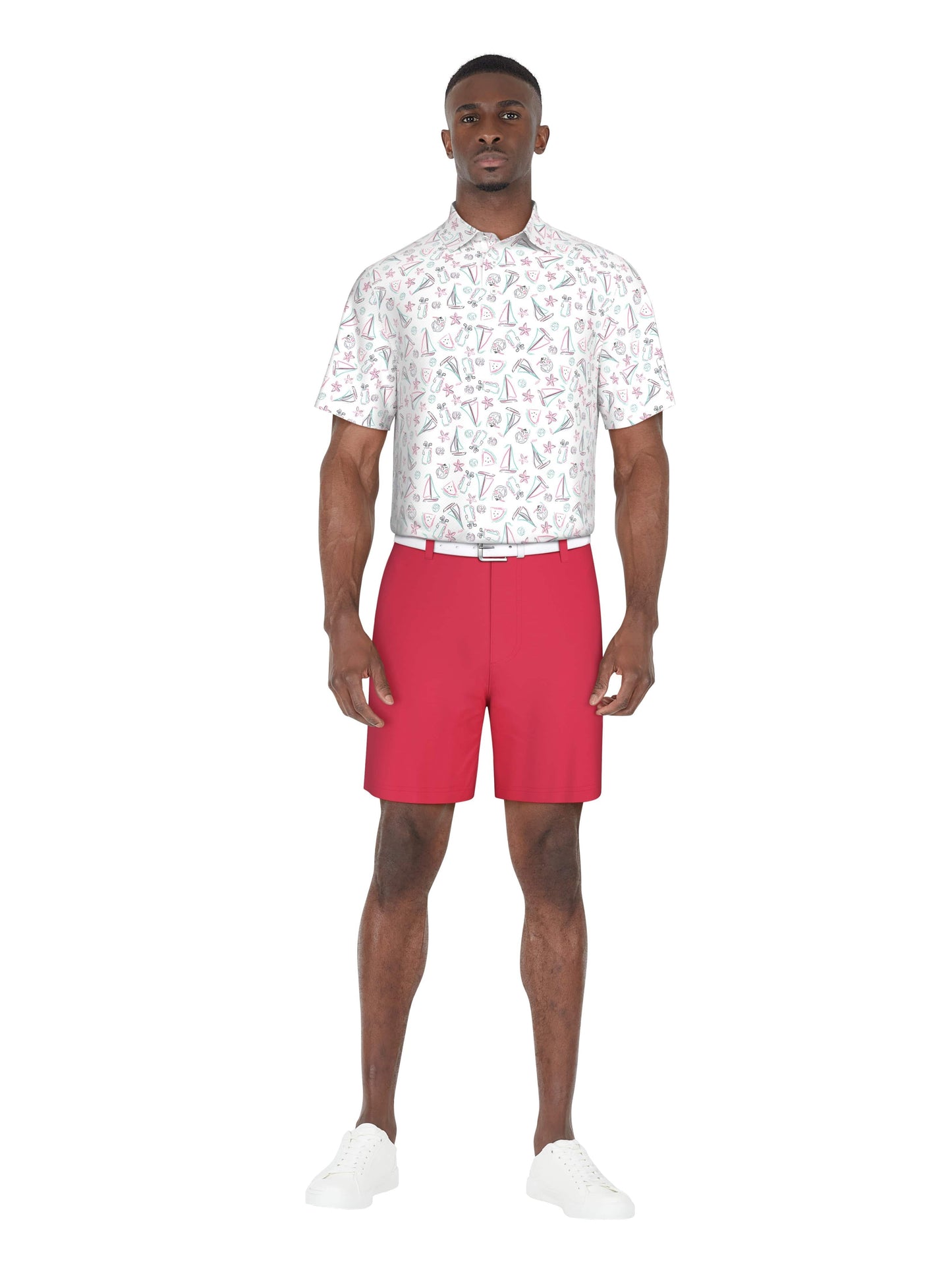 Men's Vacation Print Performance Golf Polo