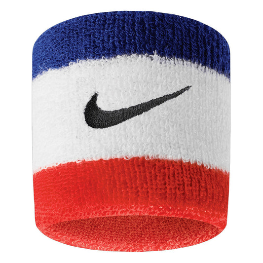 Swoosh Tennis Wristbands 2 Pack Habanero Red and Black NIKE ONE_SIZE HABANERO_RED/BLACK
