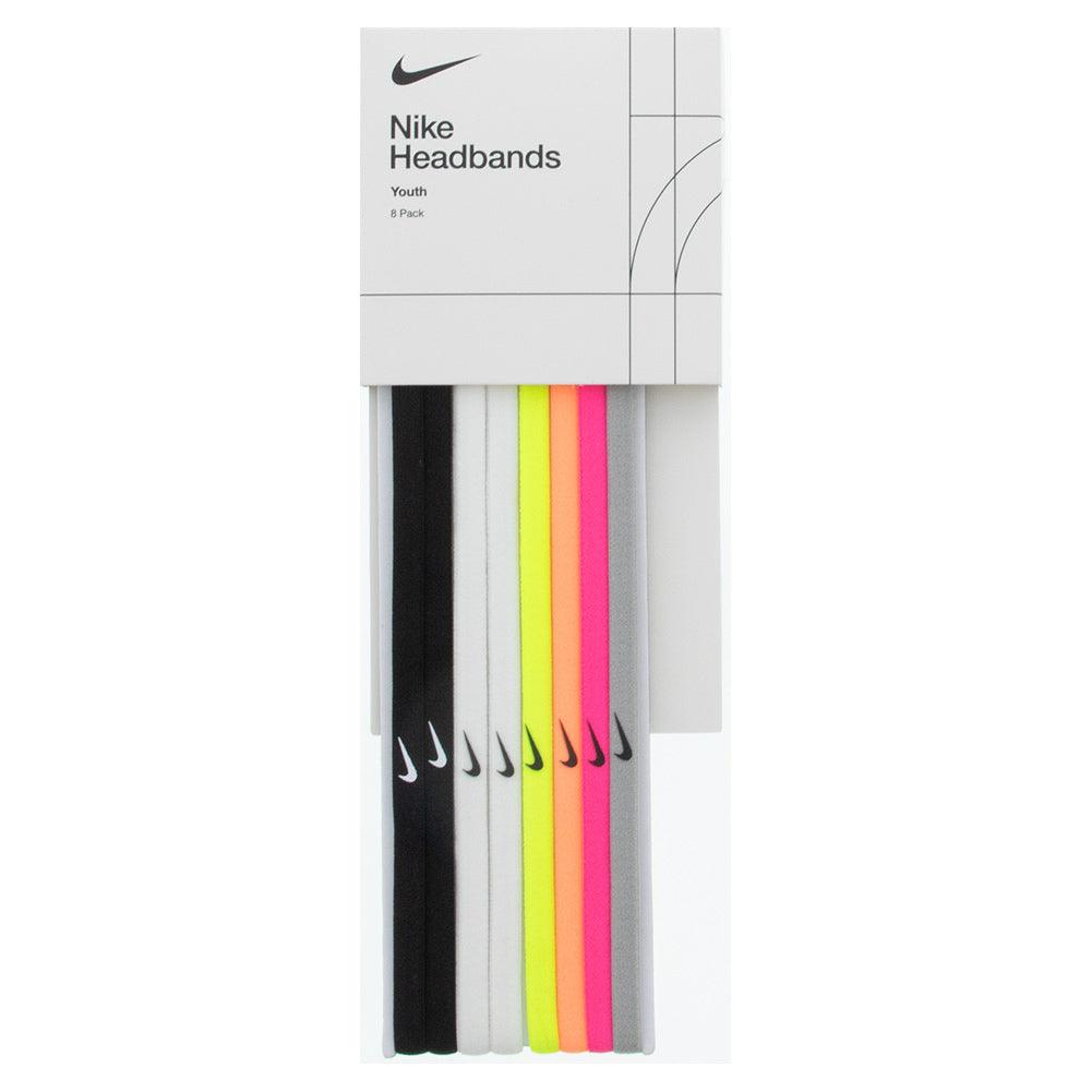 Girl`s Skinny Headband 8 pack Black and White NIKE