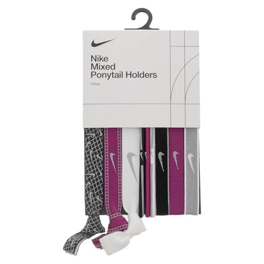 Unisex Mixed Hairbands Reflective Graphic 9 Pack White and Hot Fuchsia Other Accessories NIKE
