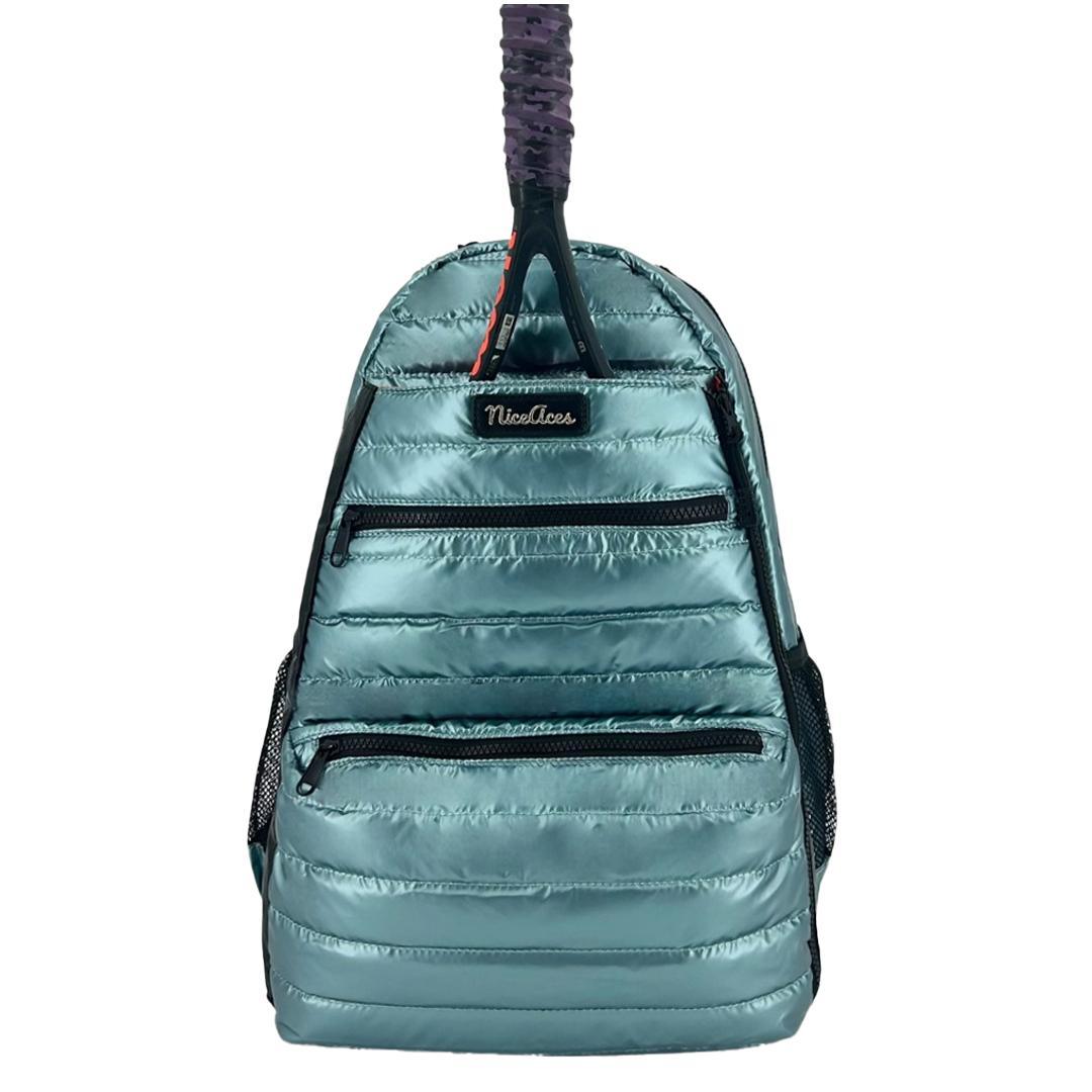 Neon Puffer Tennis Backpack Turquoise Teal Bags NICE ACES