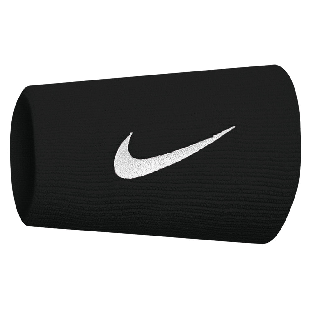 Premier Doublewide Tennis Wristbands 2 Pack Black and White NIKE ONE_SIZE