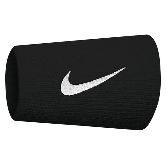 Premier Doublewide Tennis Wristbands 2 Pack Black and White NIKE ONE_SIZE