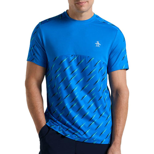 Men`s Ball Block Tennis Crew Electric Blue Lemonade PENGUIN S