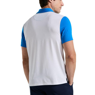 Men`s Performance Heritage Block Tennis Polo Bright White MENS APPAREL PENGUIN