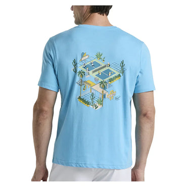 Men`s Paddle DBL Graphic Tee Blue Grotto PENGUIN