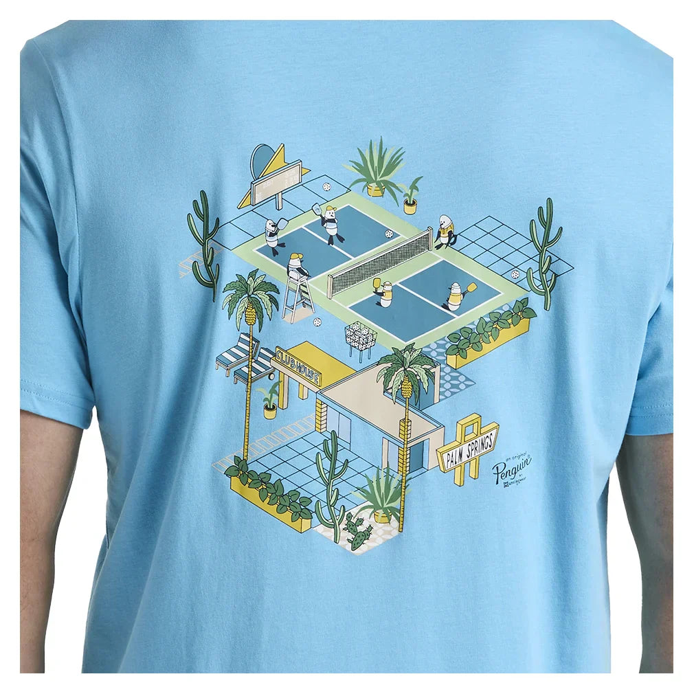 Men`s Paddle DBL Graphic Tee Blue Grotto PENGUIN