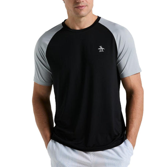 Men`s Blocked Performance Tennis Tee PENGUIN S 001_CAVIAR