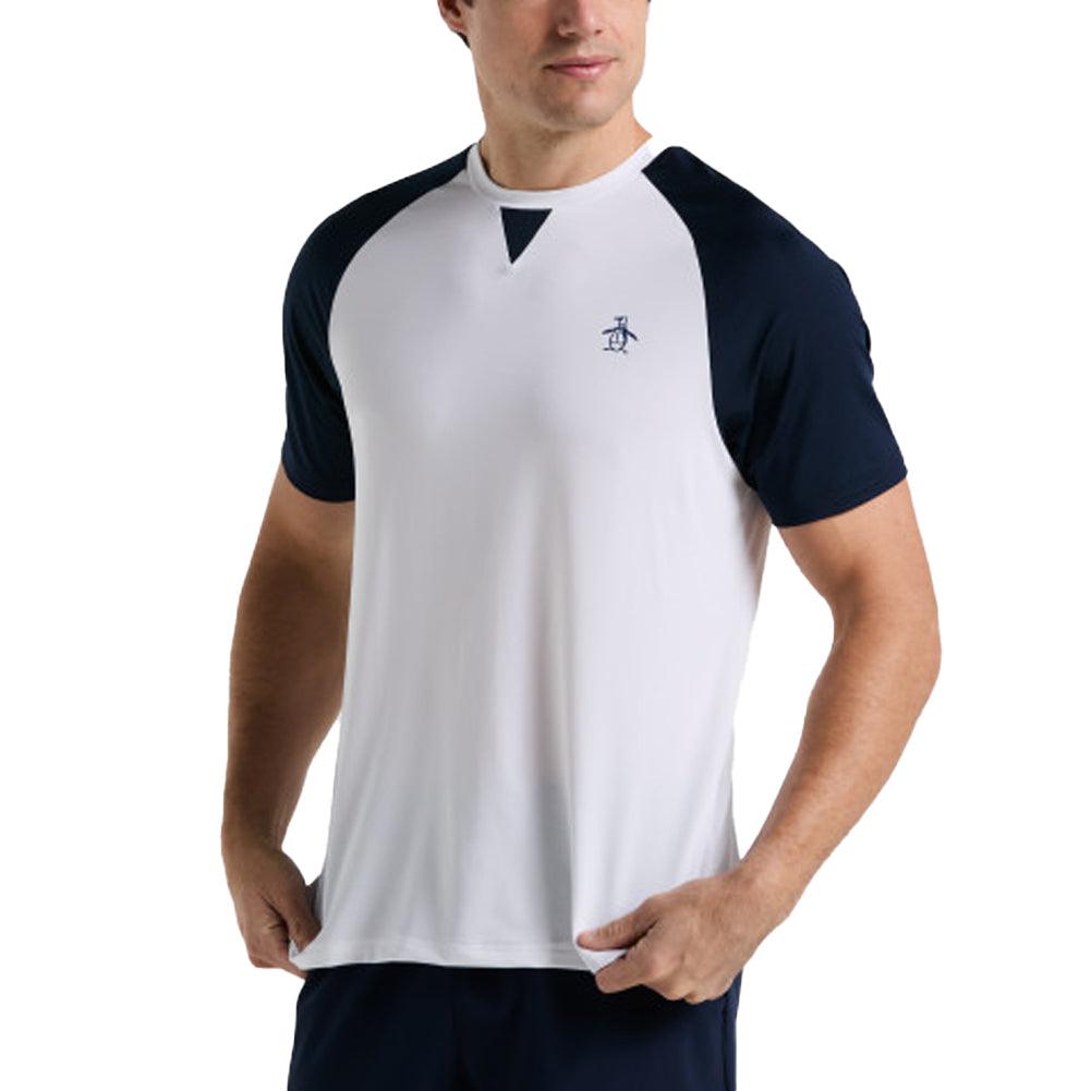 Men`s Blocked Performance Tennis Tee PENGUIN S 118_BT_WHITE