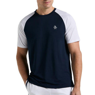 Men`s Blocked Performance Tennis Tee PENGUIN S 417_BLACK_IRIS