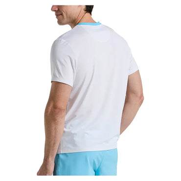 Men`s Performance Ombre Block Tennis Crew Bright White PENGUIN