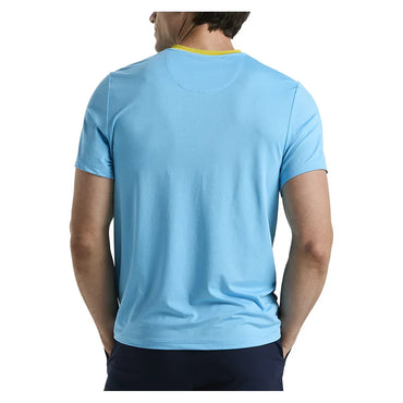 Men`s Performance Ombre Block Tennis Crew Blue Grotto PENGUIN