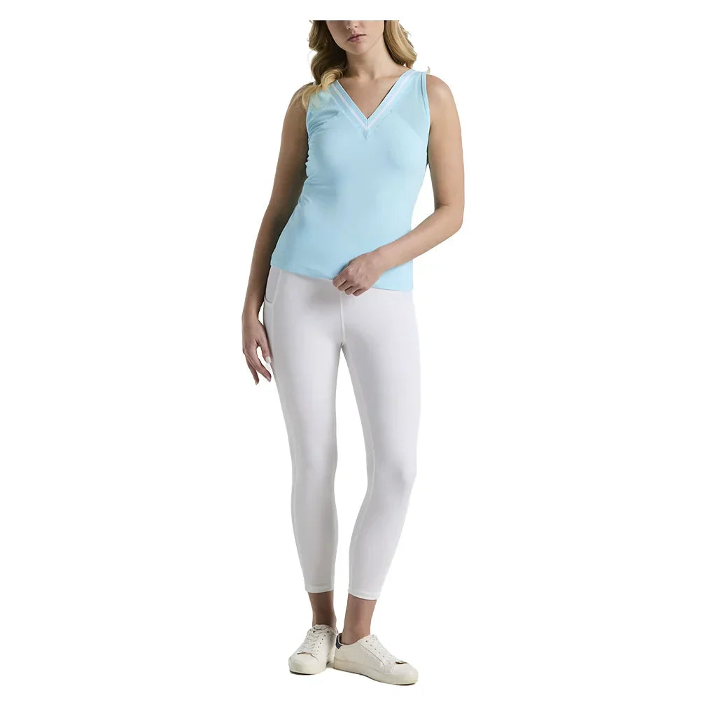 Women`s Colorblock Tennis Tank with Mesh Castaway PENGUIN