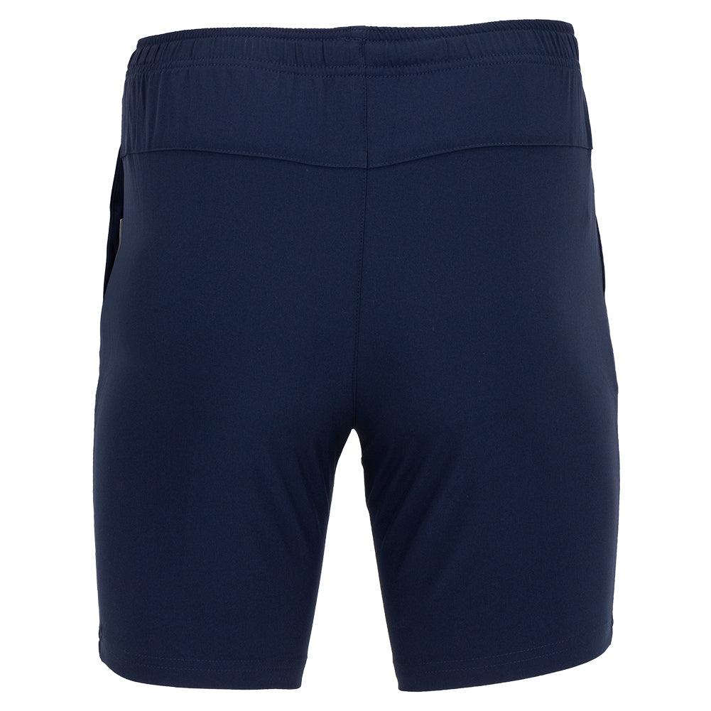 Men's Solid Performance 8 Inch Tennis Short Black Iris Tournament Gear PENGUIN M