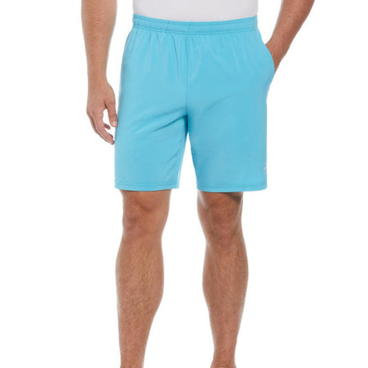 Men`s Solid 8 Inch Tennis Short Blue Grotto PENGUIN S