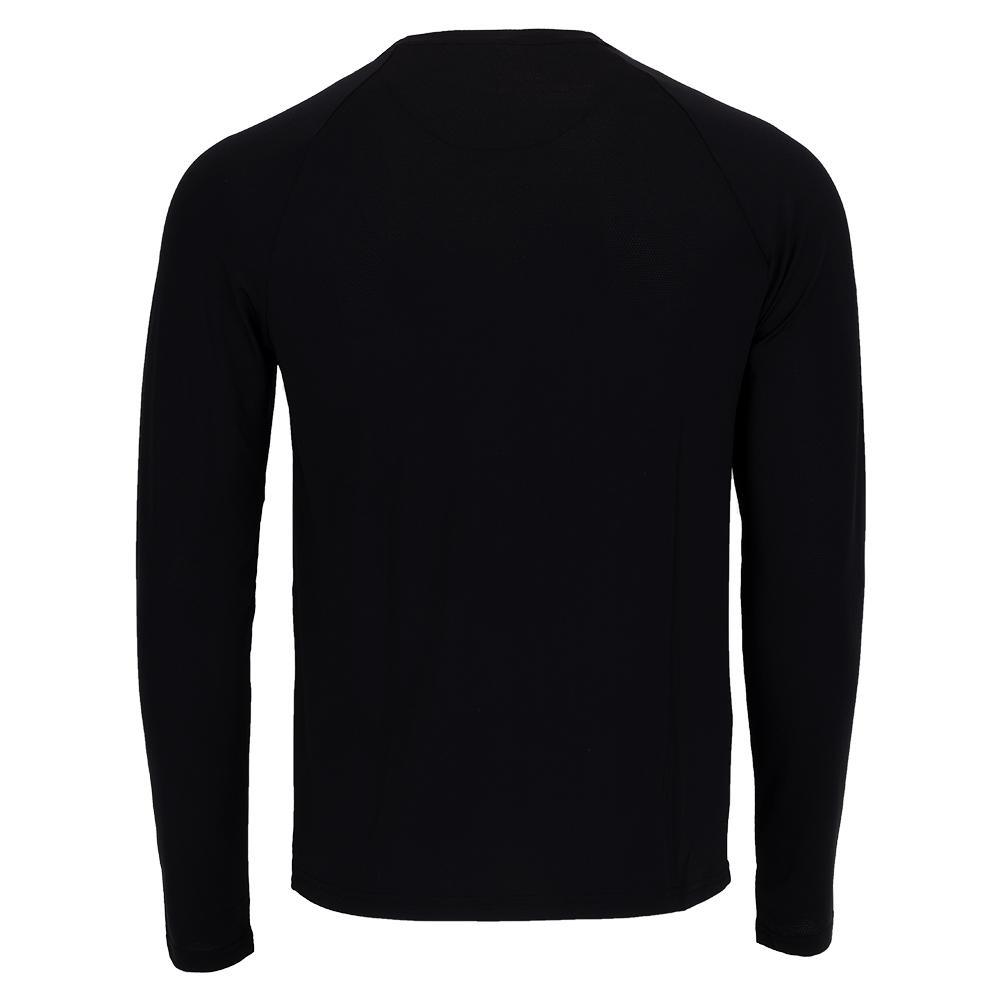 Men's Solid Performance Long Sleeve Tennis Raglan Caviar Shop By Player PENGUIN M