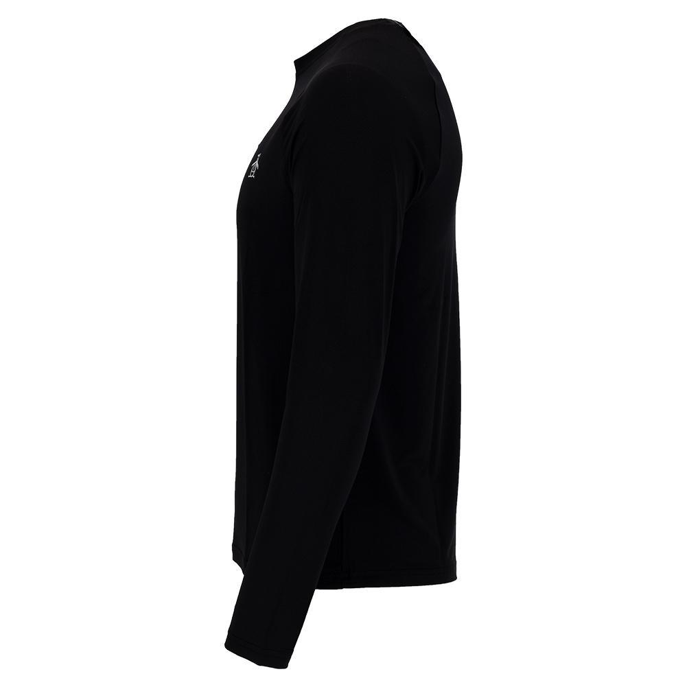 Men's Solid Performance Long Sleeve Tennis Raglan Caviar Shop By Player PENGUIN