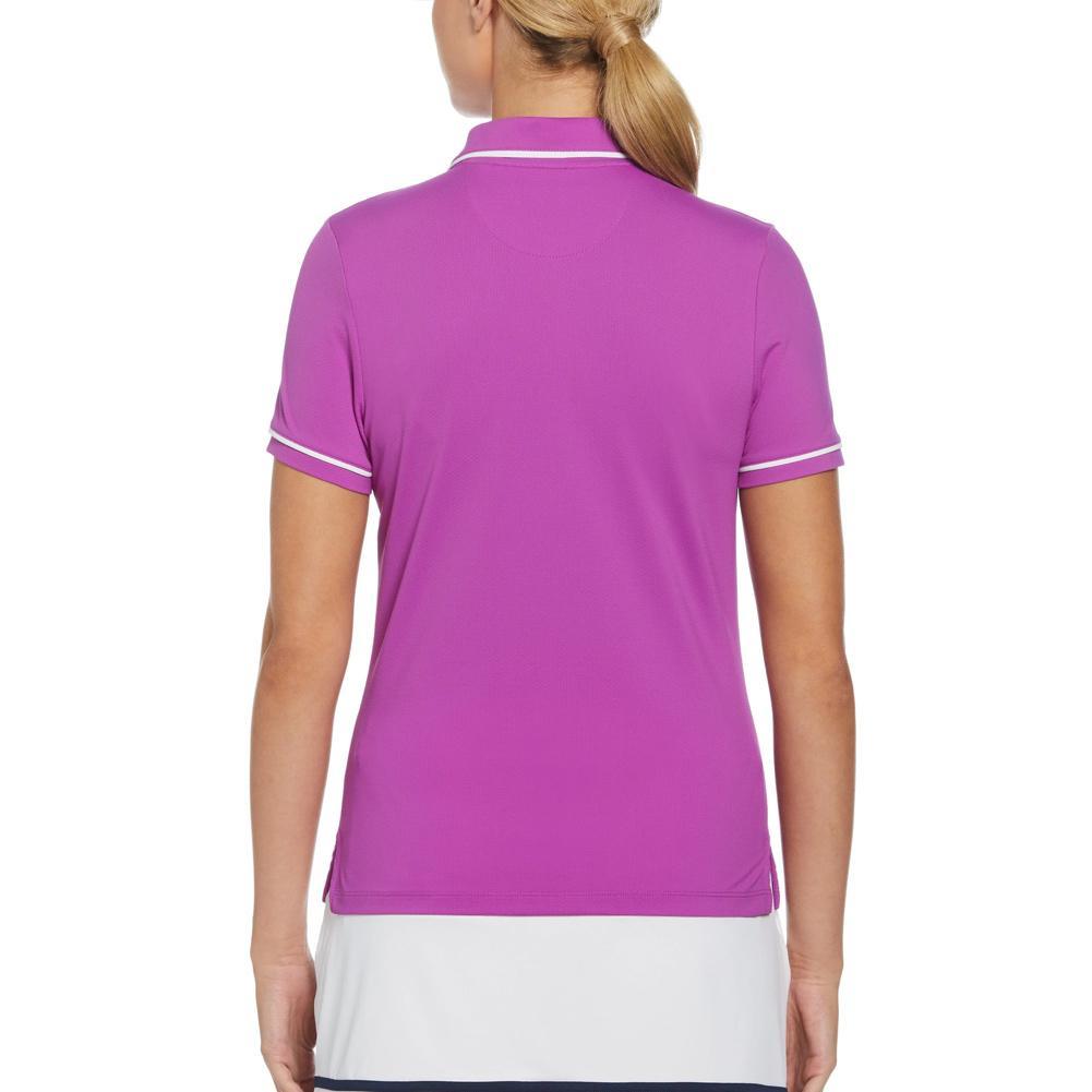 Womens Veronica Short Sleeve Tennis Polo Purple Cactus Flower WOMENS APPAREL PENGUIN S