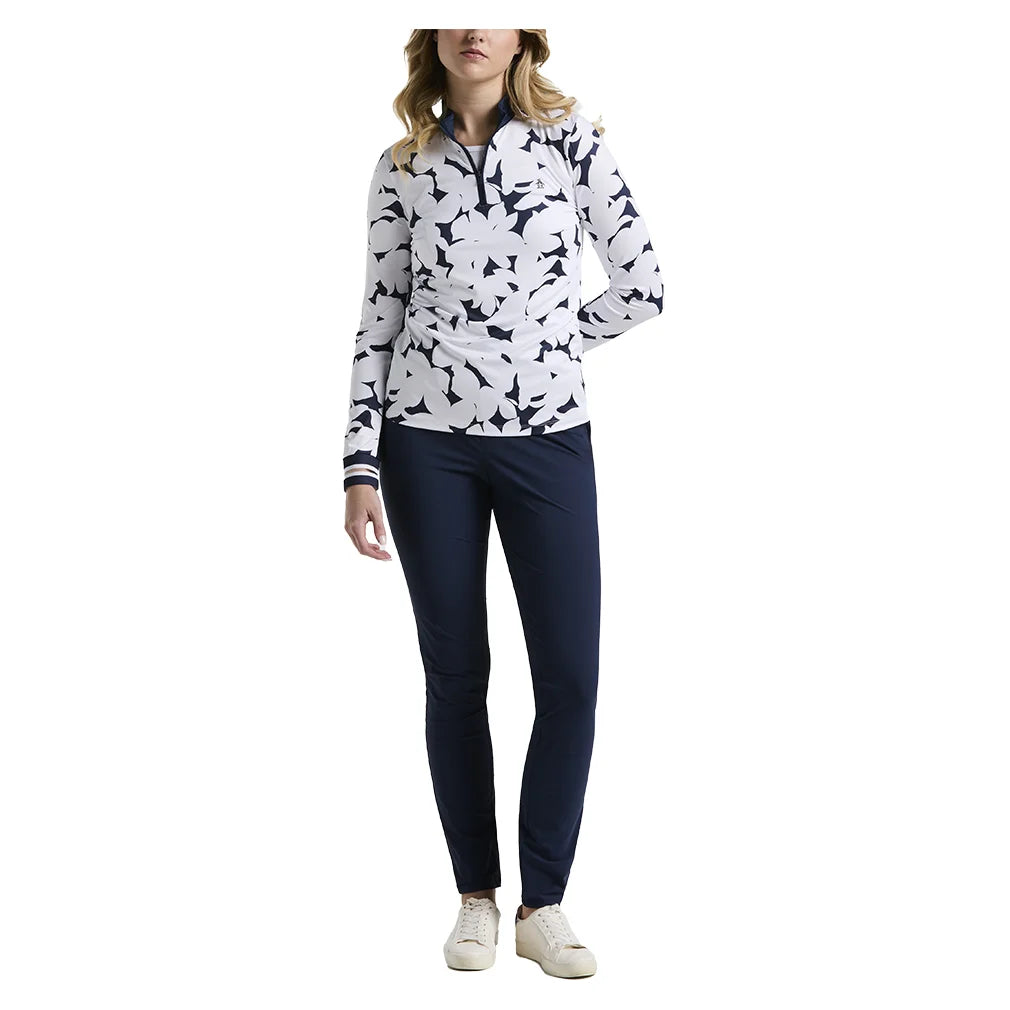 Women`s Riviera Sun Protection Tennis Top Black Iris PENGUIN