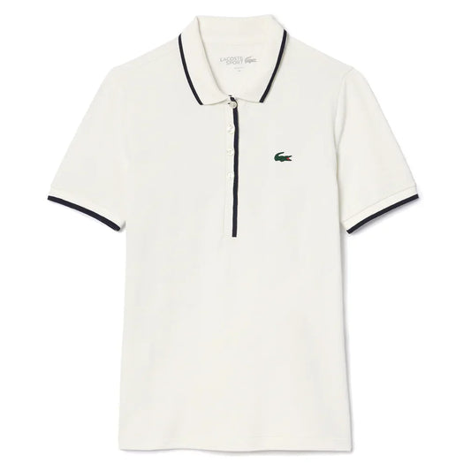 Women`s Heritage Short Sleeve Ultra Dry Tennis Polo LACOSTE 2(EUR34) EVO_FARINE/MARINE