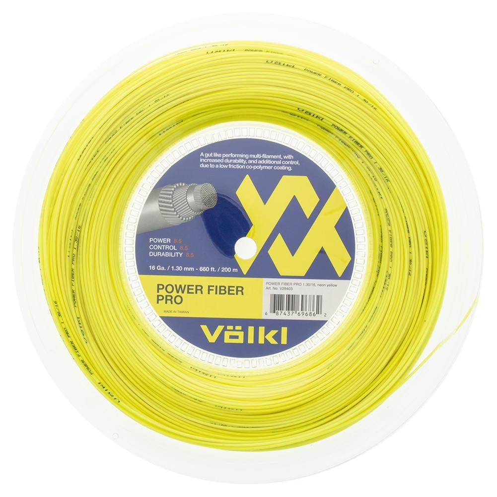 Power Fiber Pro Neon Yellow Tennis String Reel Strings VOLKL 18