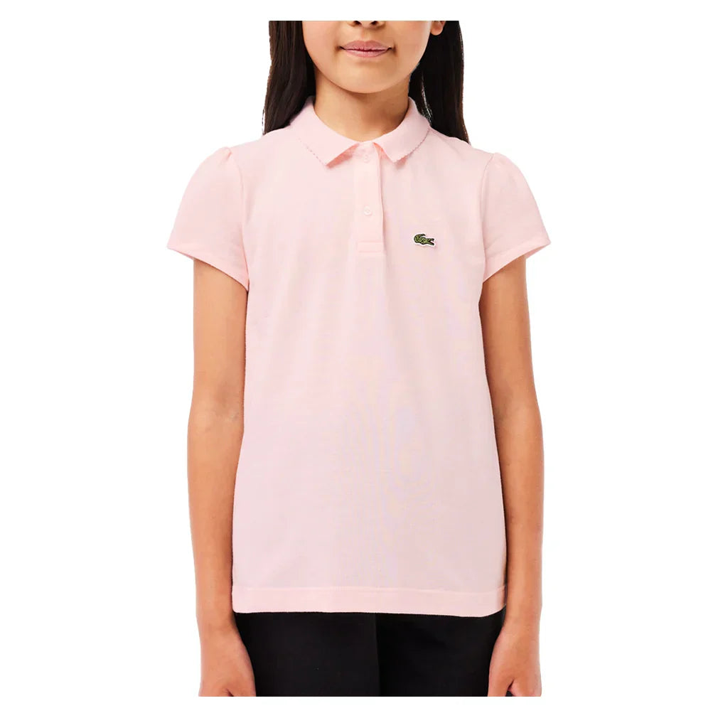 Girls' Scallop Tennis Polo LACOSTE 6A TO3_FLAMANT