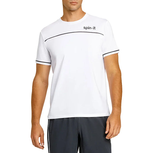 Men`s Lionel Short Sleeve Pickleball Tee SPIN-IT S CSO9_CHALK