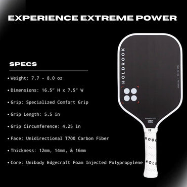 Power Pro 14mm Pickleball Paddle Pickleball Paddles HOLBROOK