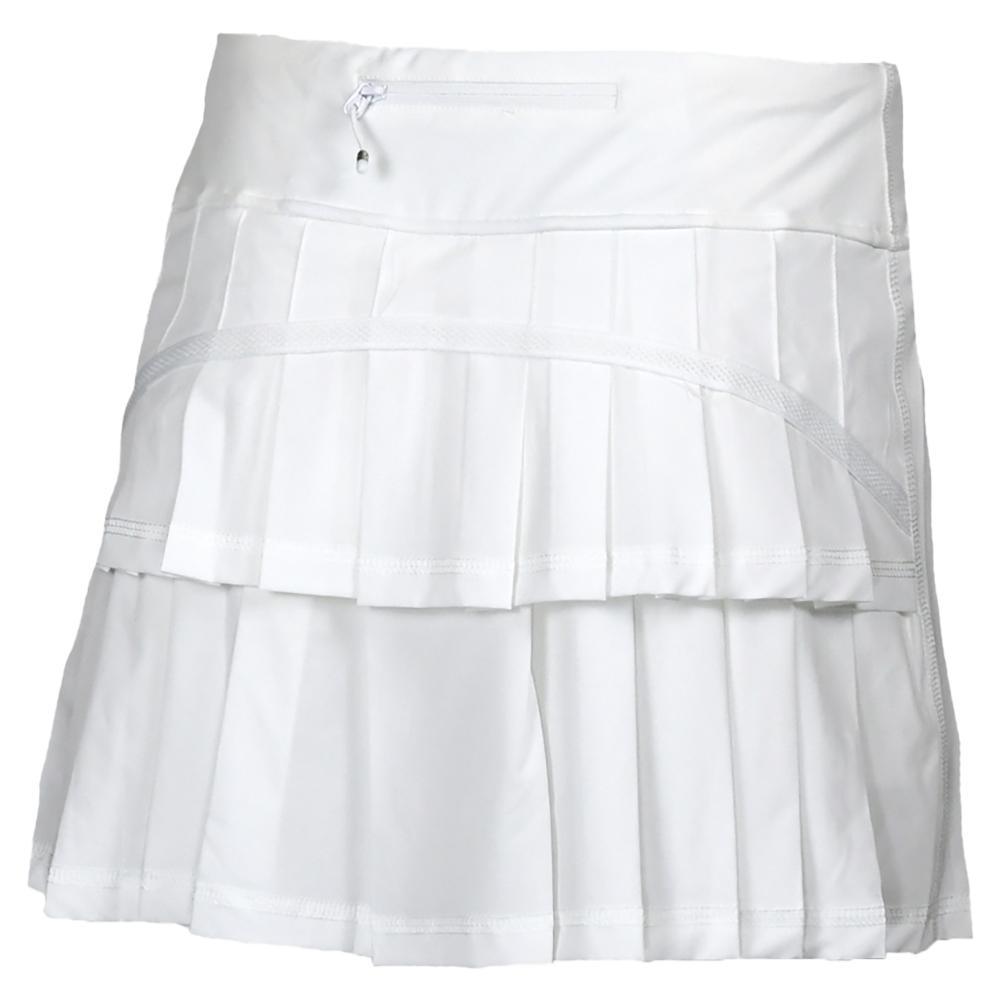 Womens Performance Tennis Skort White Womens Apparel PADDLETEK L