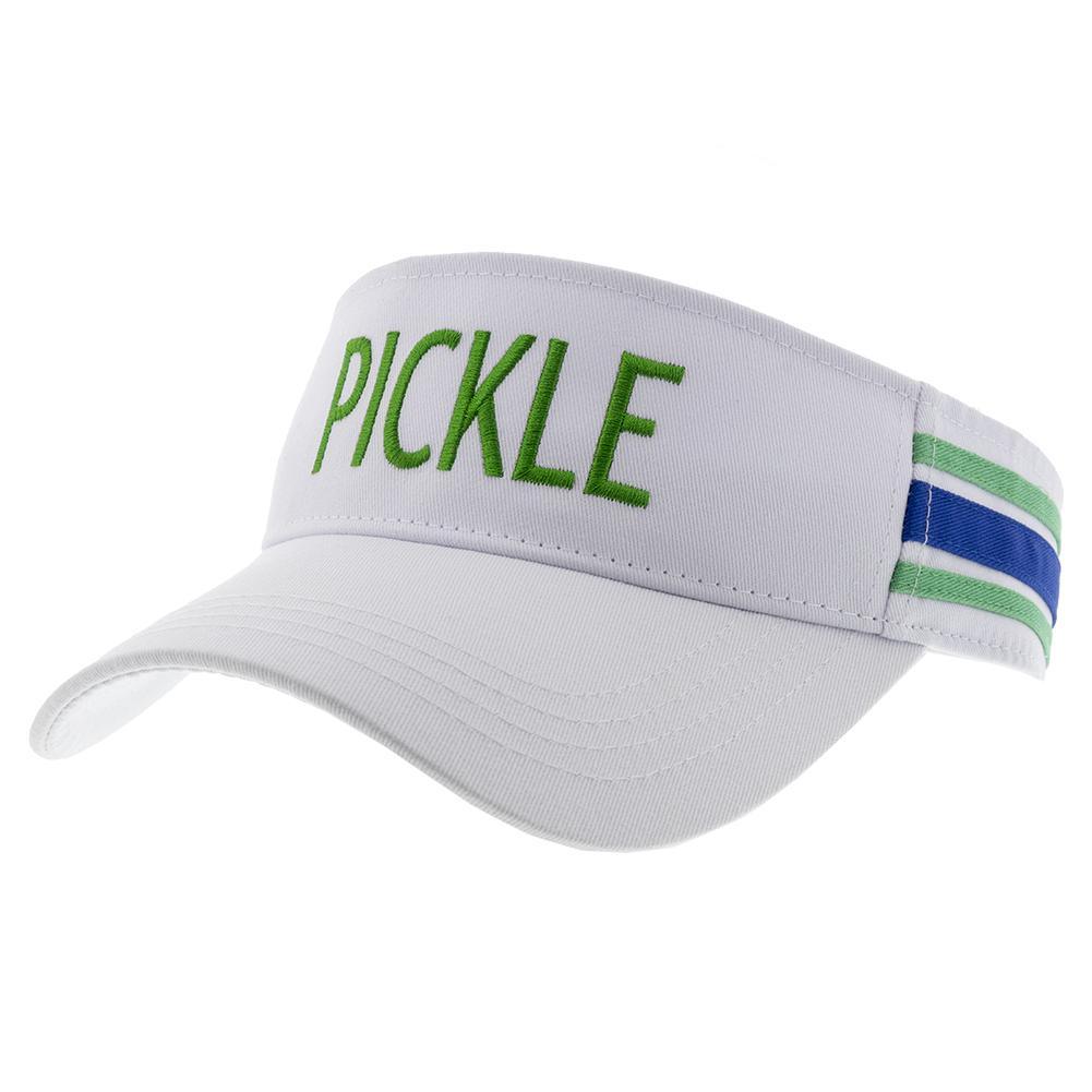 Pickle Visor White and Green Caps And Visors RUNWAY ATHLETICS