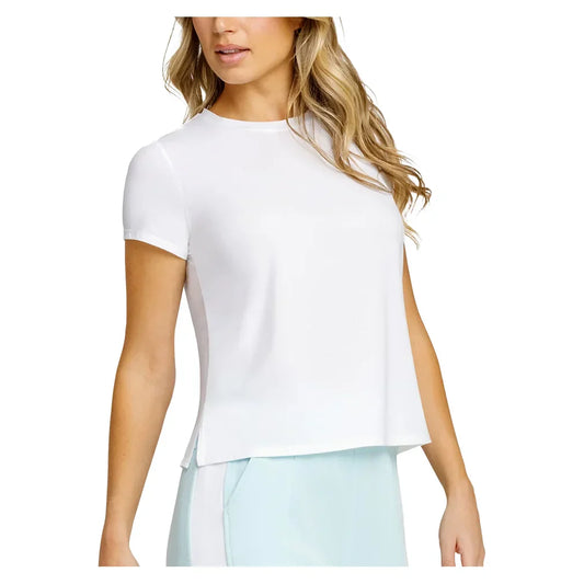 Women`s Bijou Boxy Short Sleeve Pickleball Top SPIN-IT XS 1207_CHALK