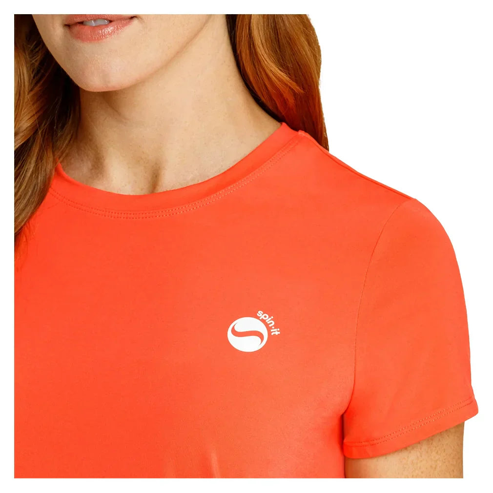 Women`s Bijou Boxy Short Sleeve Pickleball Top SPIN-IT