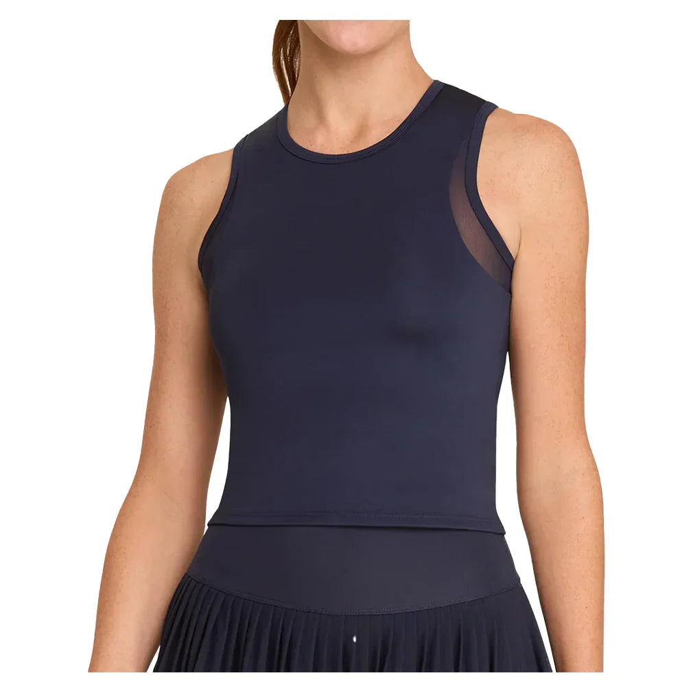 Women`s Yana Cropped Pickleball Tank with Bra SPIN-IT XS 5349_NAVY_BLUE
