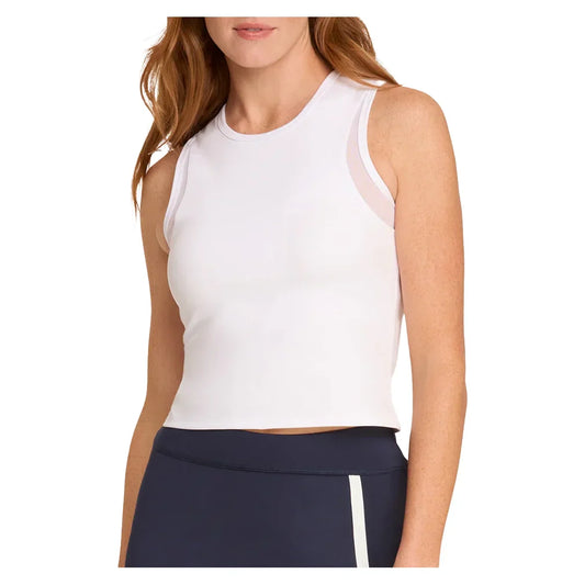 Women`s Yana Cropped Pickleball Tank with Bra SPIN-IT XS 1209_CHALK