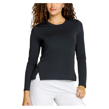 Women`s Friday Long Sleeve Pickleball Top SPIN-IT XS 9007_ONYX