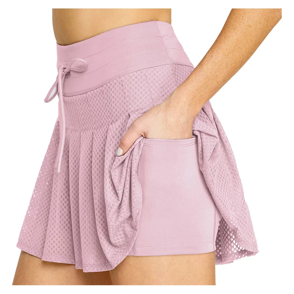 Women`s Kelli 14.5 Inch Pleated Pickleball Skort Lavender Mist SPIN-IT