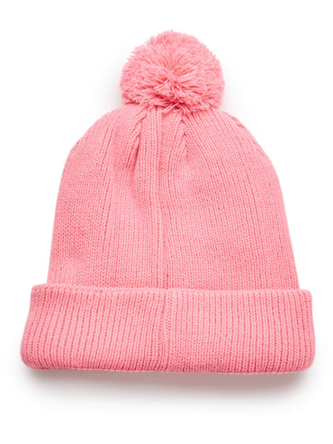 Pom Pom Beanie with Logo