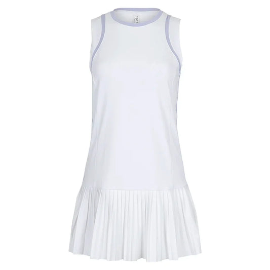 Women`s Elle Tennis Dress White and Cosmic INPHORM XS
