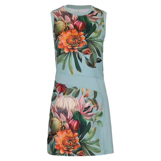 Women`s Baila Tennis Dress Veridian Print INPHORM XS