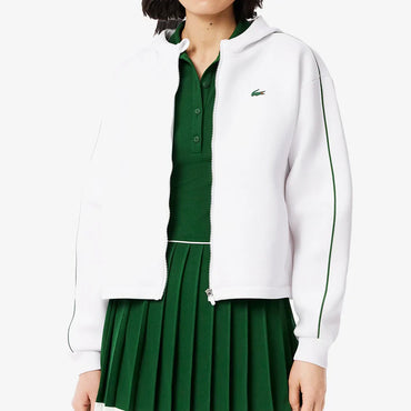 Women`s Sport Hooded Tennis Jacket LACOSTE 4(EUR36) 737_BLANC/VERT