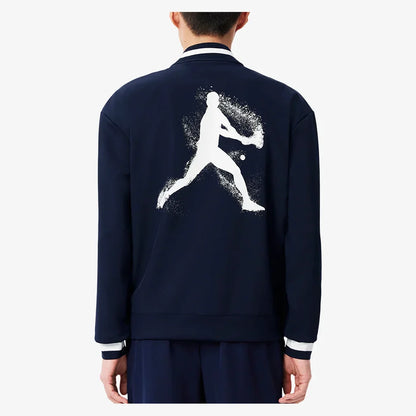 Men`s Novak Djokovic Ceremony Tennis Jacket Marine and Farine LACOSTE