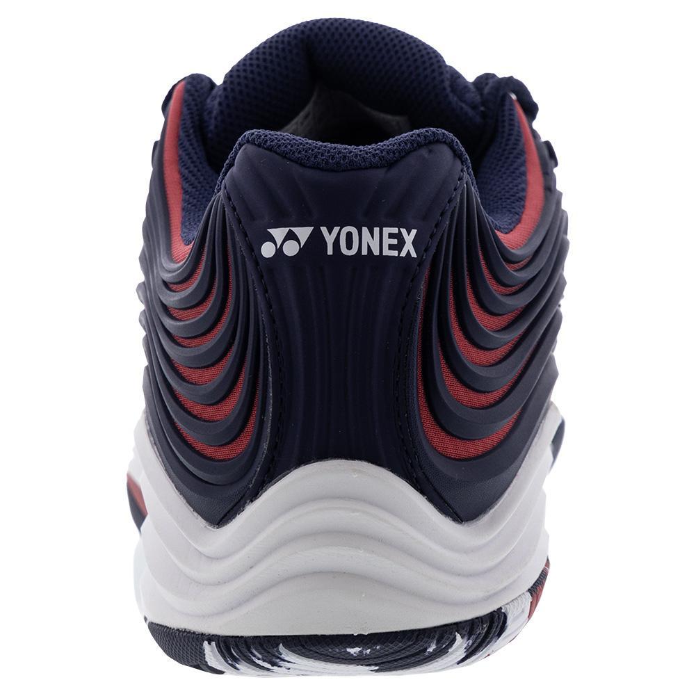Men`s Power Cushion Fusionrev 5 Tennis Shoes Navy and Red TOP TENNIS SHOES YONEX