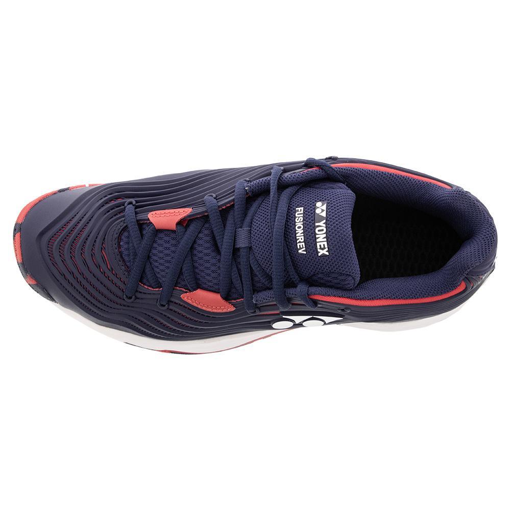 Men`s Power Cushion Fusionrev 5 Tennis Shoes Navy and Red TOP TENNIS SHOES YONEX