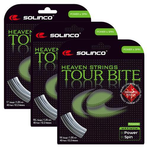 Tour Bite Diamond Rough Tennis String Silver Tournament Gear SOLINCO