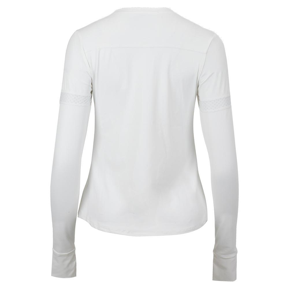 Women's Pacer Long Sleeve Tennis Top Womens Apparel LIJA WHITE L