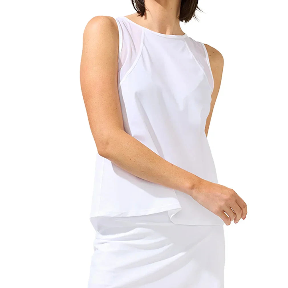 Women`s Swing Tennis Tank Cloud White BOBBE XS CLOUD_WHITE