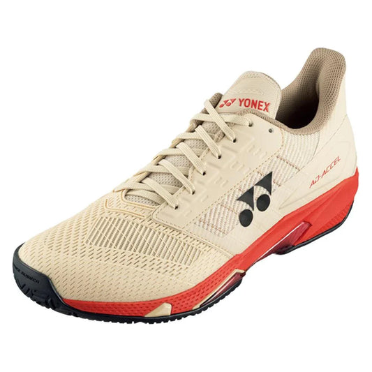 Men`s AD-ACCEL Tennis Shoes Sand Beige YONEX 6 Beige