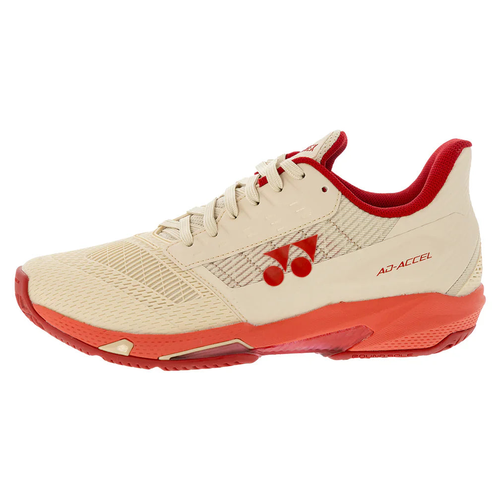 Women`s AD-ACCEL Tennis Shoes Beige and Pink YONEX