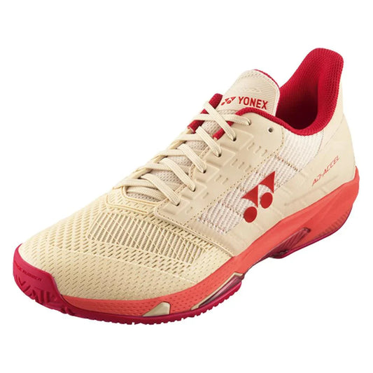 Women`s AD-ACCEL Tennis Shoes Beige and Pink YONEX 5.5 Beige